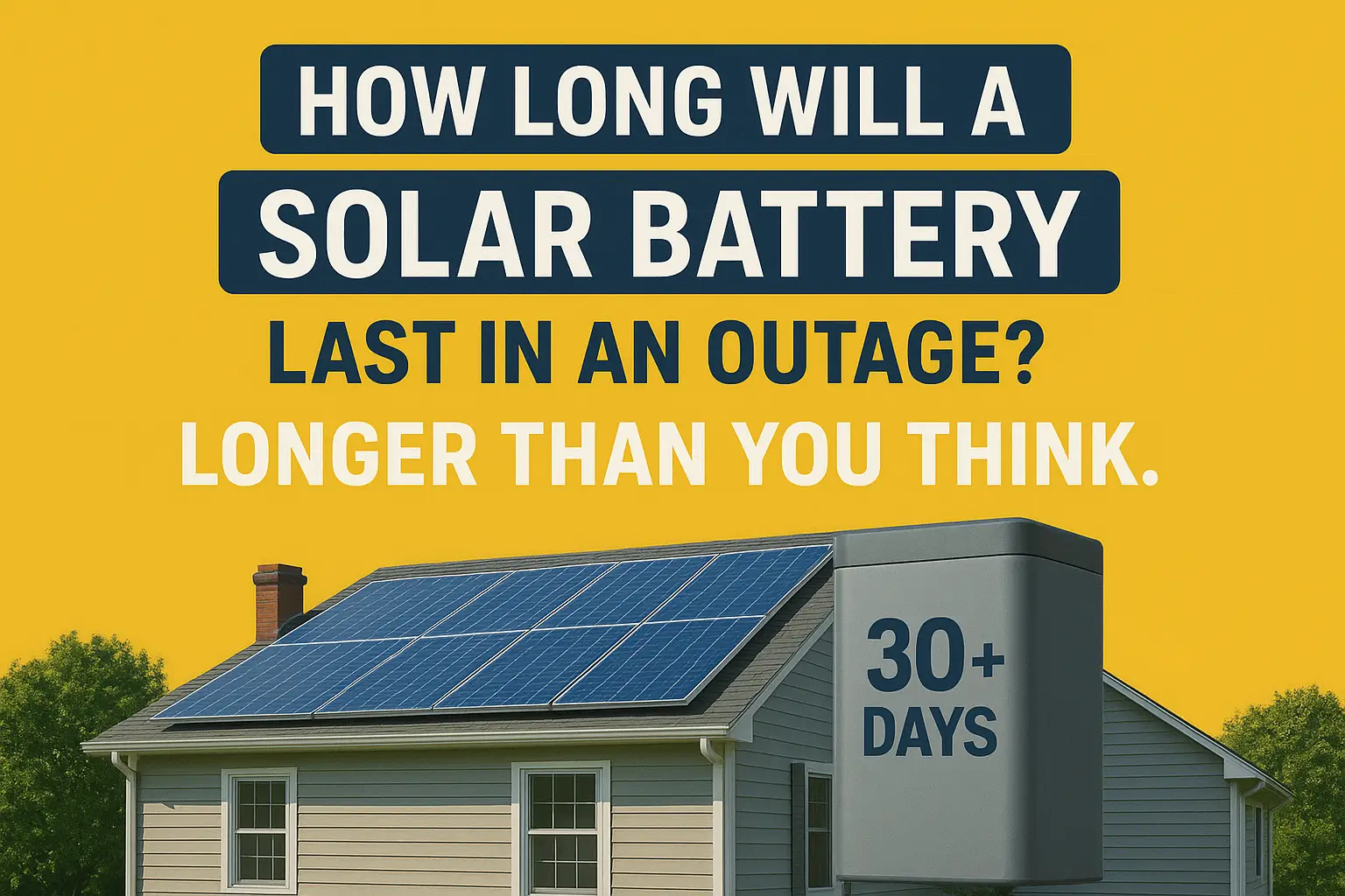 How long will a solar battery last in an outage — longer than you think