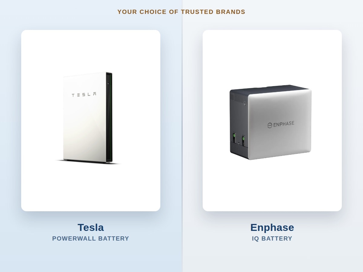 Tesla Powerwall and Enphase IQ Battery — choose your battery brand